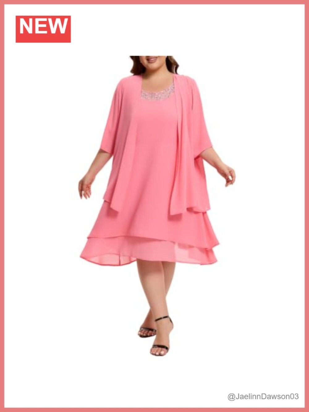 Plus Size 2 Piece Mother of the Bride Dress with Jacket Rhinestone A-Line Gown